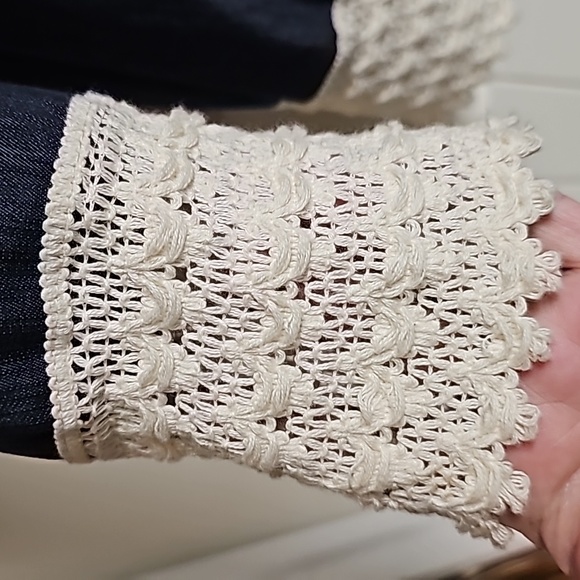 L&B Lucky & Blessed Embroidered Denim Button Up Long Sleeve Shirt Size XL - Picture 3 of 6